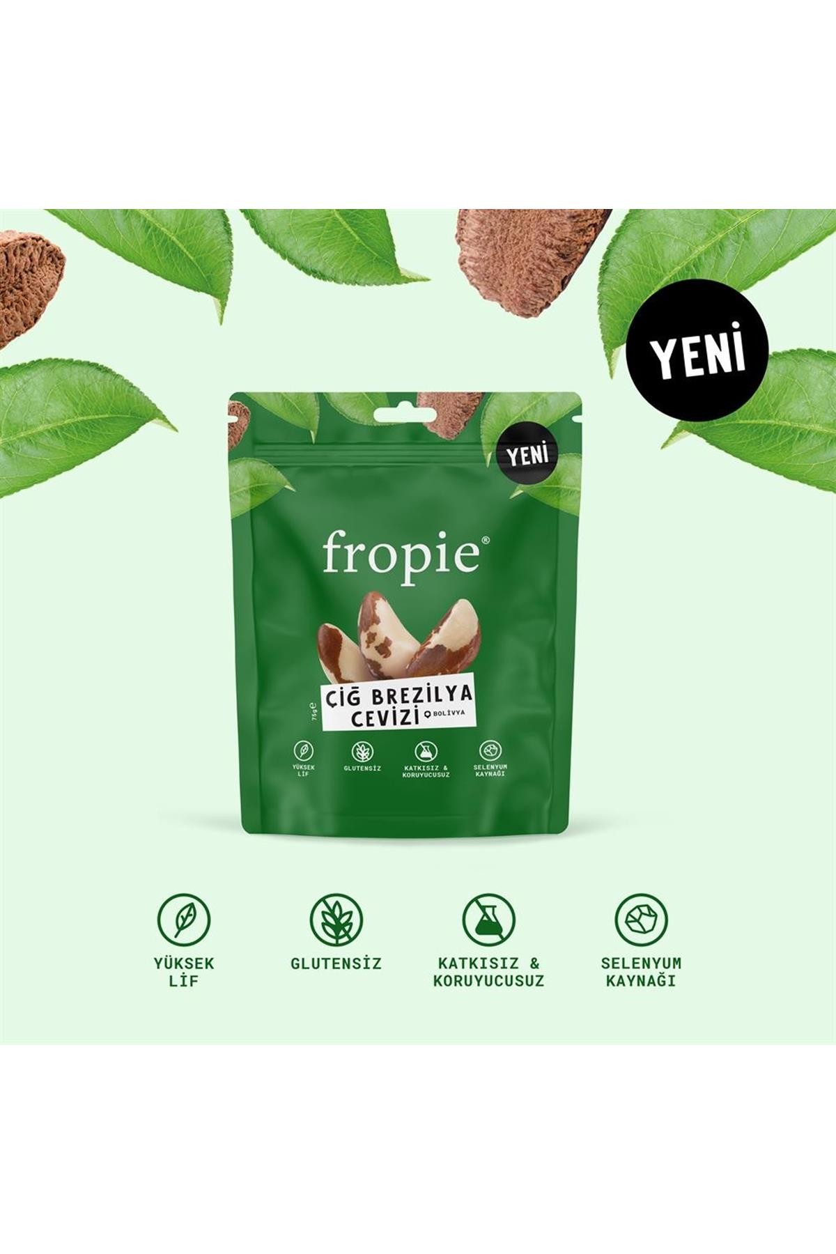 Fropie Çiğ Brezilya Cevizi 80G