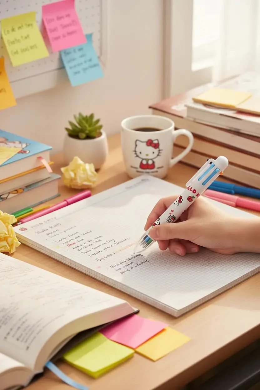 Sanrio Lisanslı Hello Kitty Çift Uçlu Marker Seti – 12 Renkli Çizim Kalemi 15,5 Cm