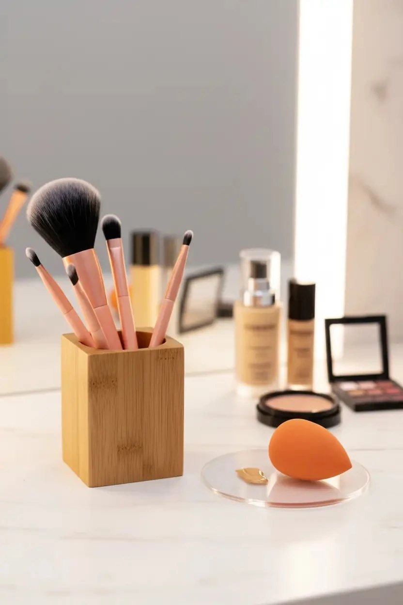 Miniso Lisanslı Çok Fonksiyonlu Makyaj Fırçası ve Sünger Seti – Kusursuz Uygulama Sağlayan 5 Parçalı Set 19.5 Cm