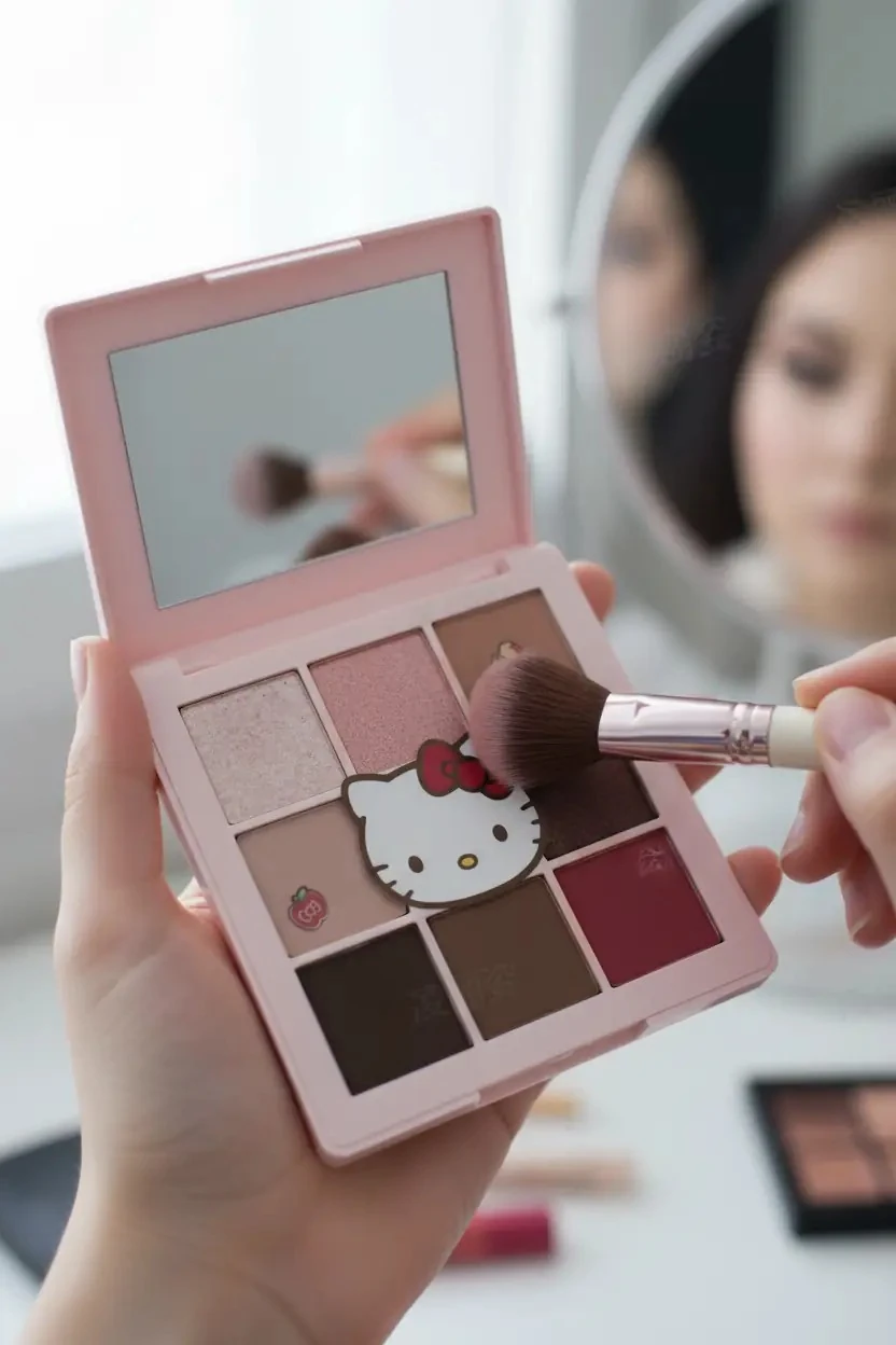 Sanrio Lisanslı Hello Kitty 9 Renkli Far Paleti (02 Kırmızı Tonları)