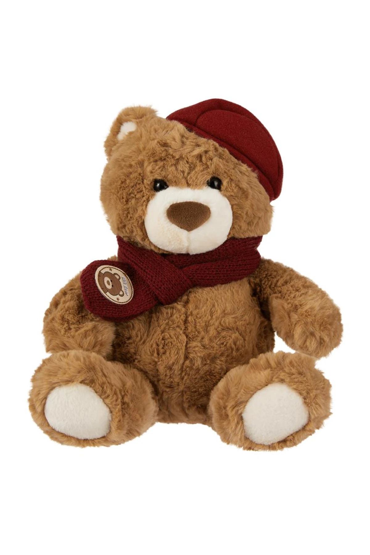 Gift Bear Serisi Atkılı Oturan Peluş Oyuncak