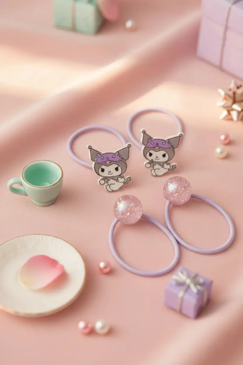 Sanrio Lisanslı Kuromi Saç Tokaları (4 adet)