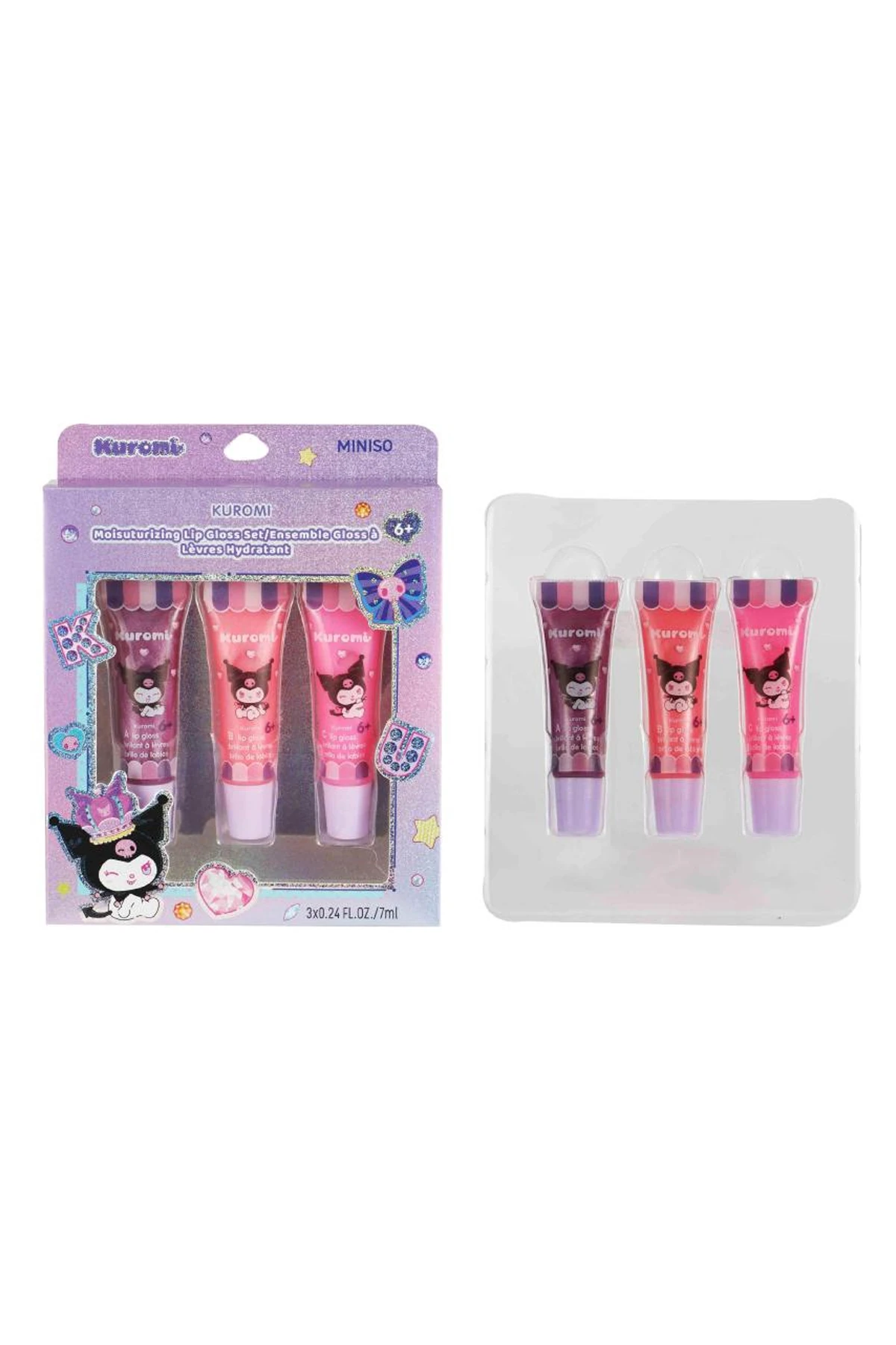 Sanrio Lisanslı Kuromi Dudak Parlatıcısı Seti (3 adet)