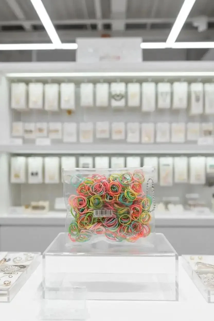 Şeffaf Taşıma Çantalı Minik Saç Lastiği - Renkli (500 Adet)