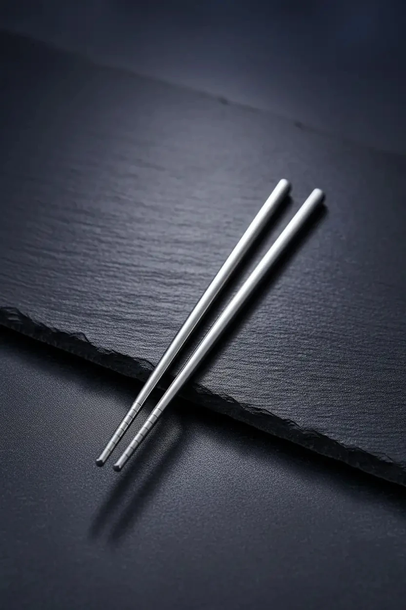 Miniso Lisanslı Paslanmaz Çelik Chopstick 3 Çift 23 Cm – Şık ve Ergonomik Asya Mutfağı Çubuğu