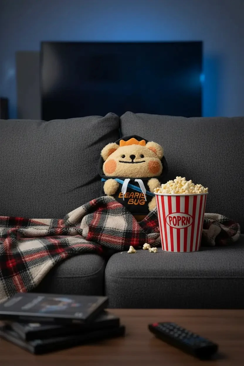 Miniso Lisanslı BearisBug Bebek Arabası Peluş Oyuncak 20 Cm – Yumuşacık