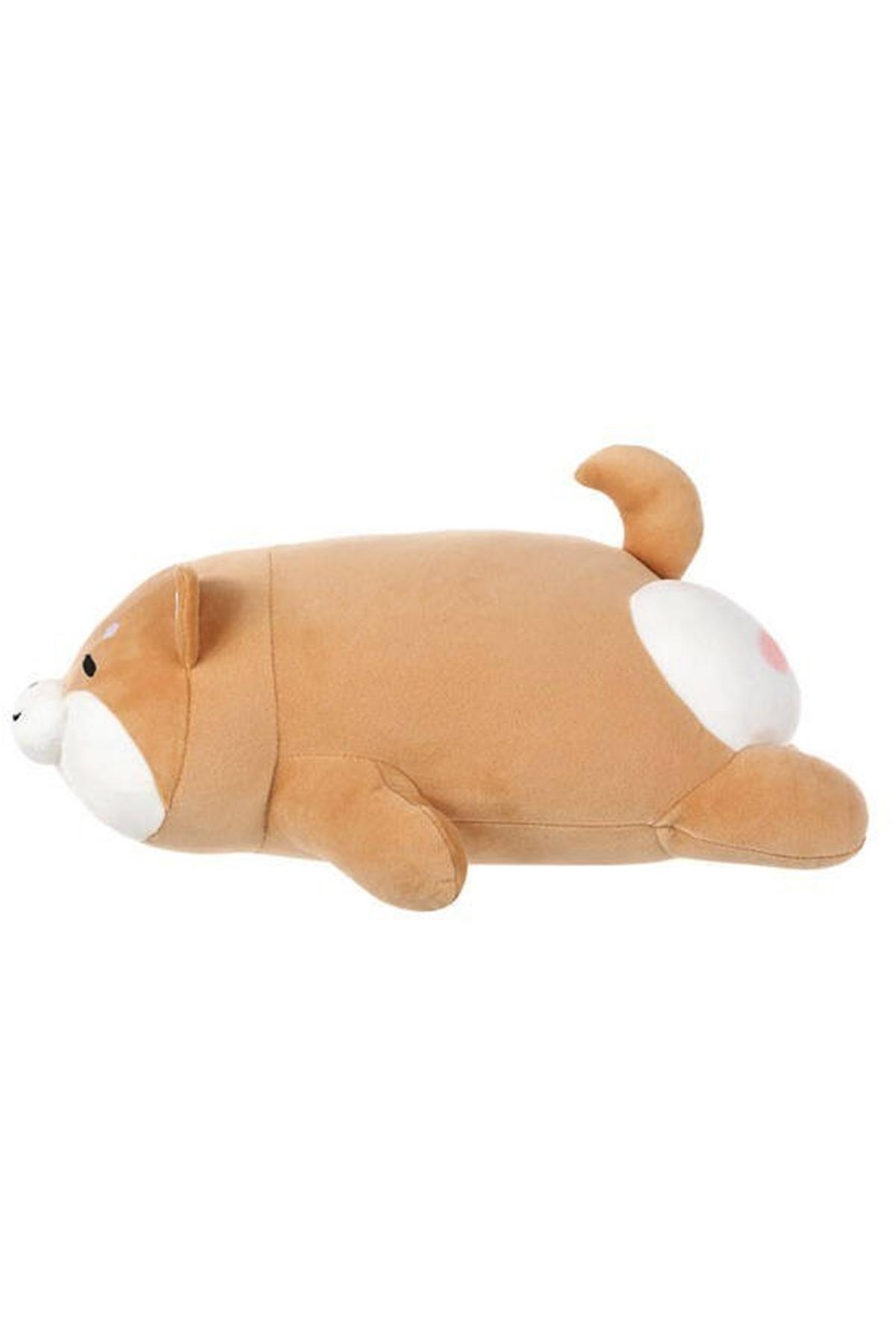 Uzanan Shiba Inu Şekilli Peluş Oyuncak 39 Cm