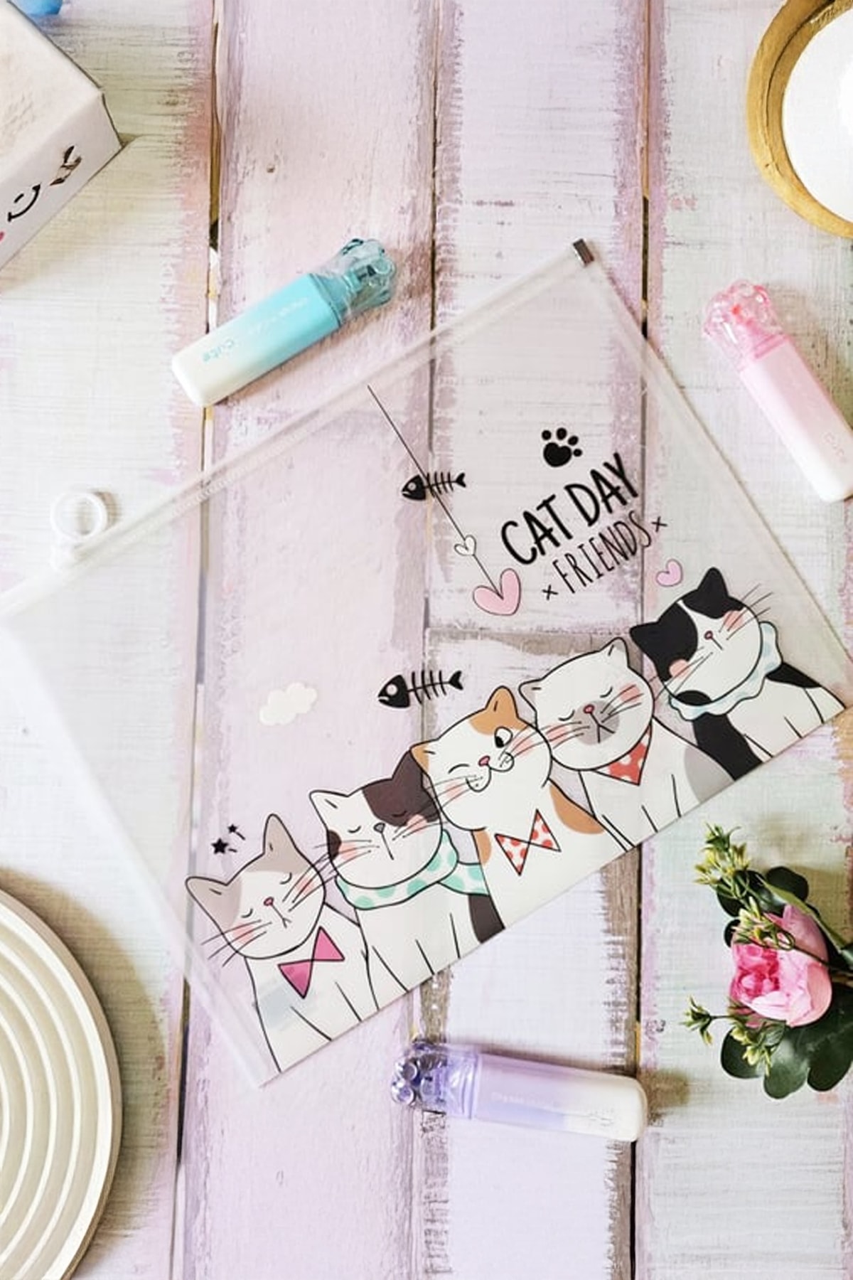 Kedi Desenli A4 Dosya