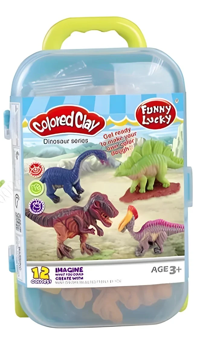 Bavul Modelleme Kili Seti Serisi (12 Renk) (Dinozor)