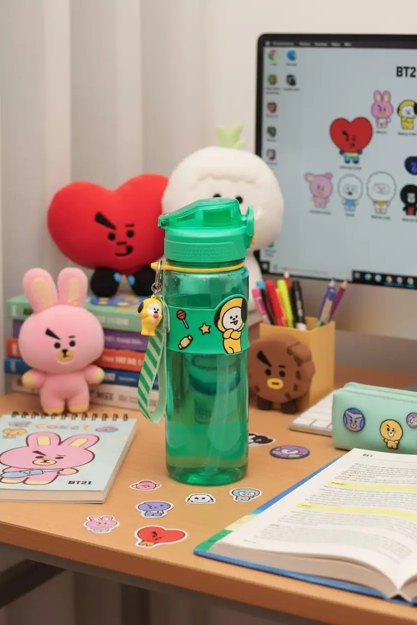 BT21 Lisanslı Plastik Şişe (800mL) - Chimmy