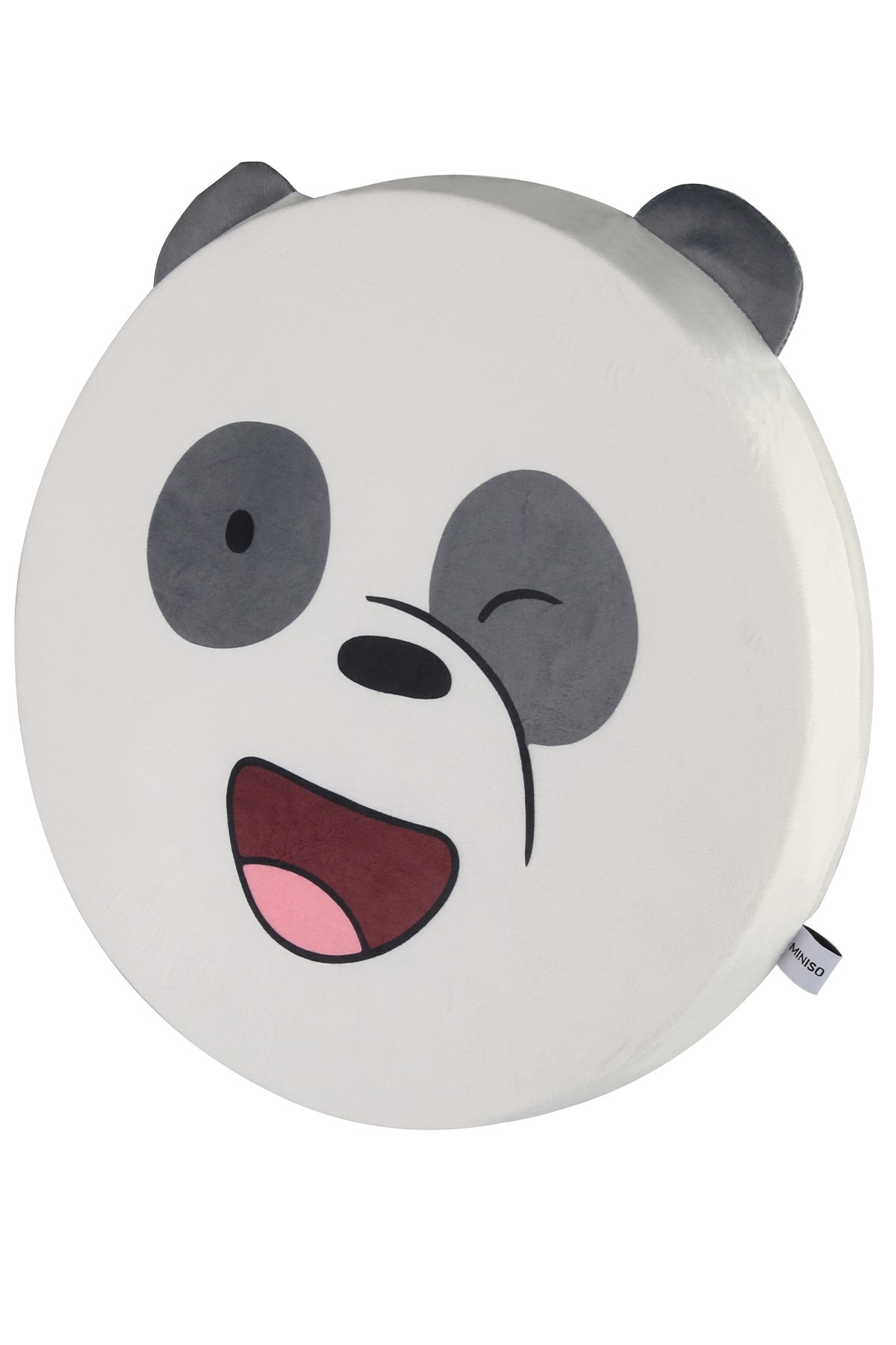 We Bare Bears Lisanslı Kalın Yuvarlak Yastık (5cm) - Panda