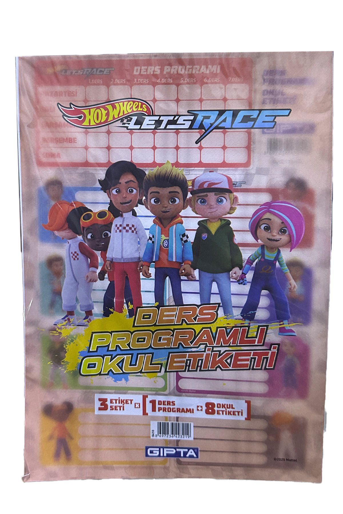 Hot Wheels Ders Programı Okul Etiketi 3 Yp.