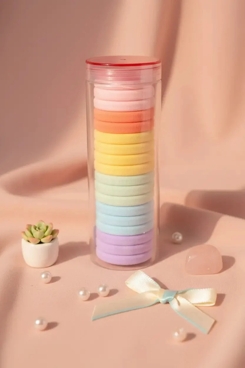 Renkli Şıklık: 20'li Havlu Saç Lastiği Seti - Her Tarza Uygun