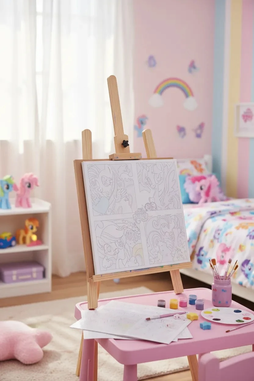 My Little Pony Lisanslı 4 Bölmeli Yağlı Boya Seti