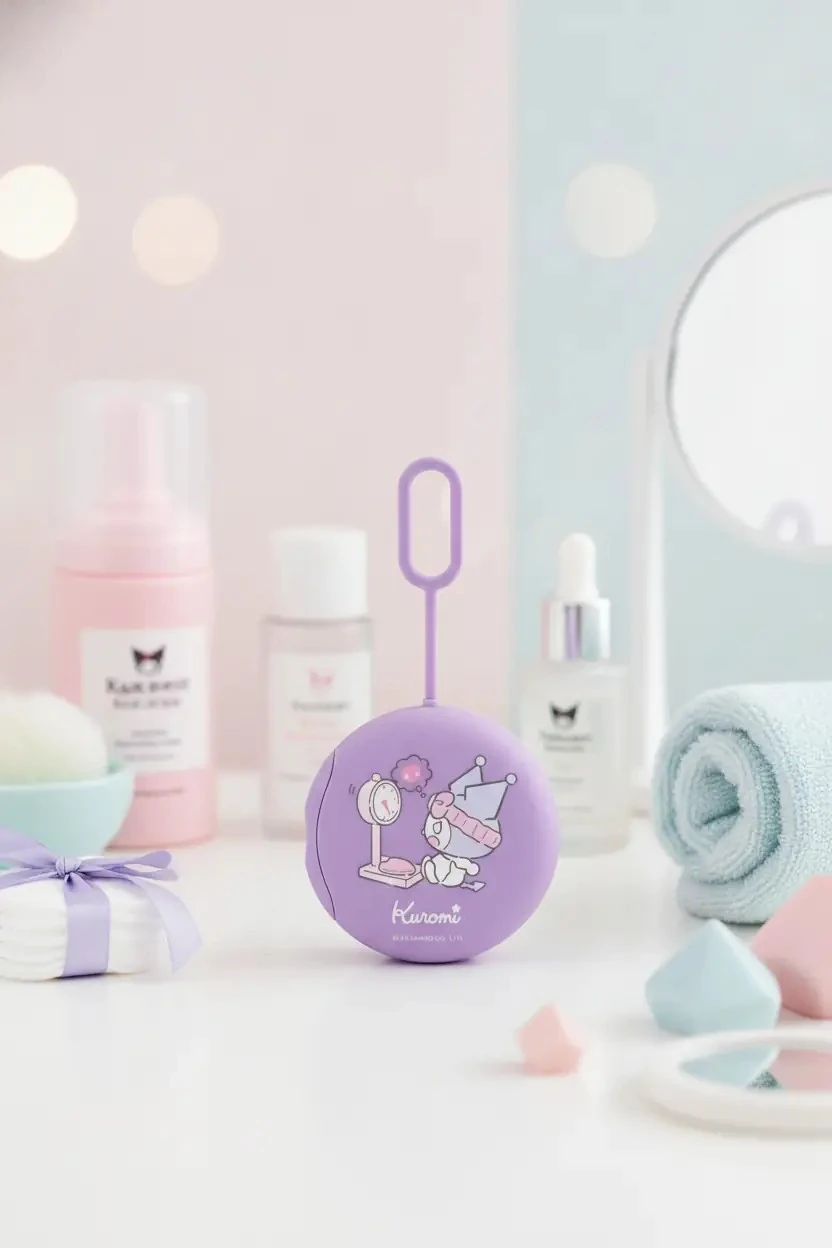 Sanrio Lisanslı Kuromi Silikon Yüz Temizleme Cihazı NV006 – Şarj Edilebilir Cilt Bakım Aleti