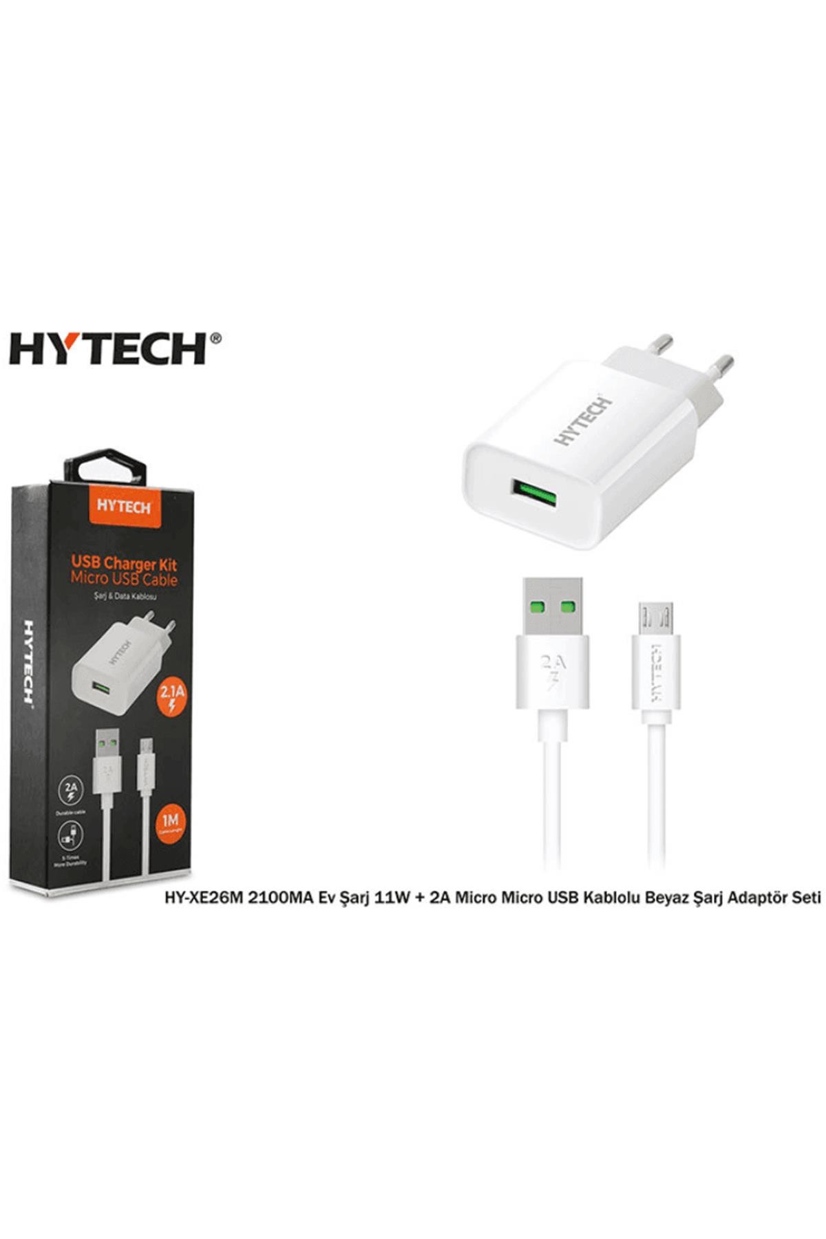 Güçlü ve Hızlı Şarj: Hytech Micro USB Kablolu Şarj Adaptör Seti