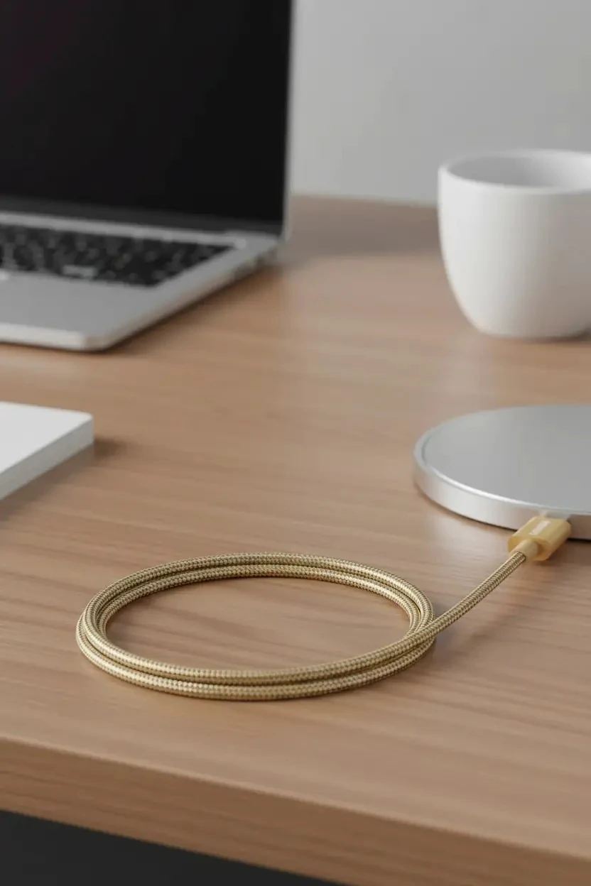 Miniso Lisanslı Lightning Usb Şarj Kablosu 100 CM Gold 2.4A