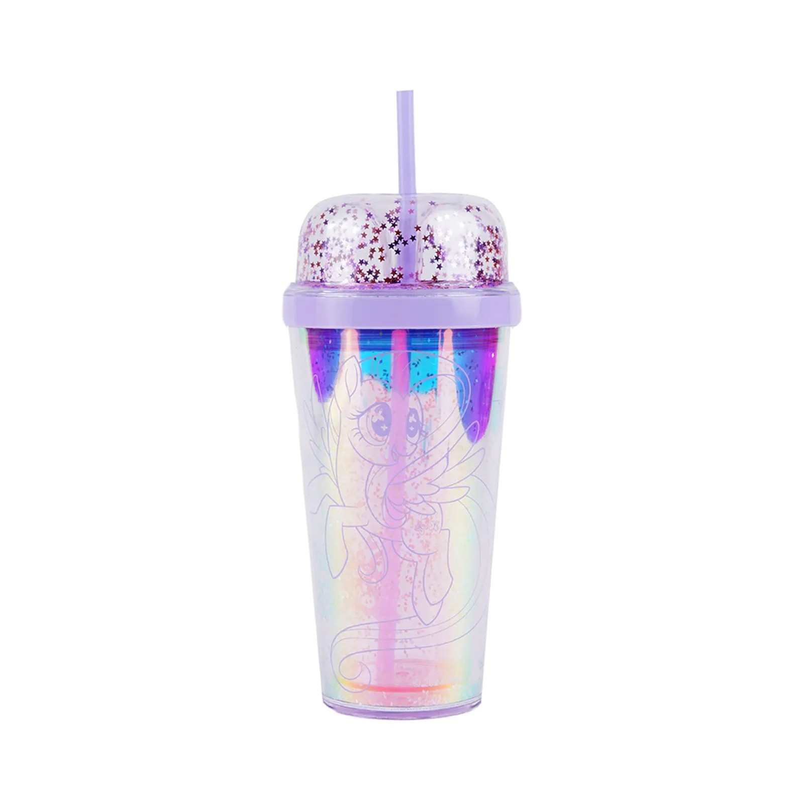 My Little Pony Lisanslı Çift Cidarlı Pipetli Su Şişesi 480ml