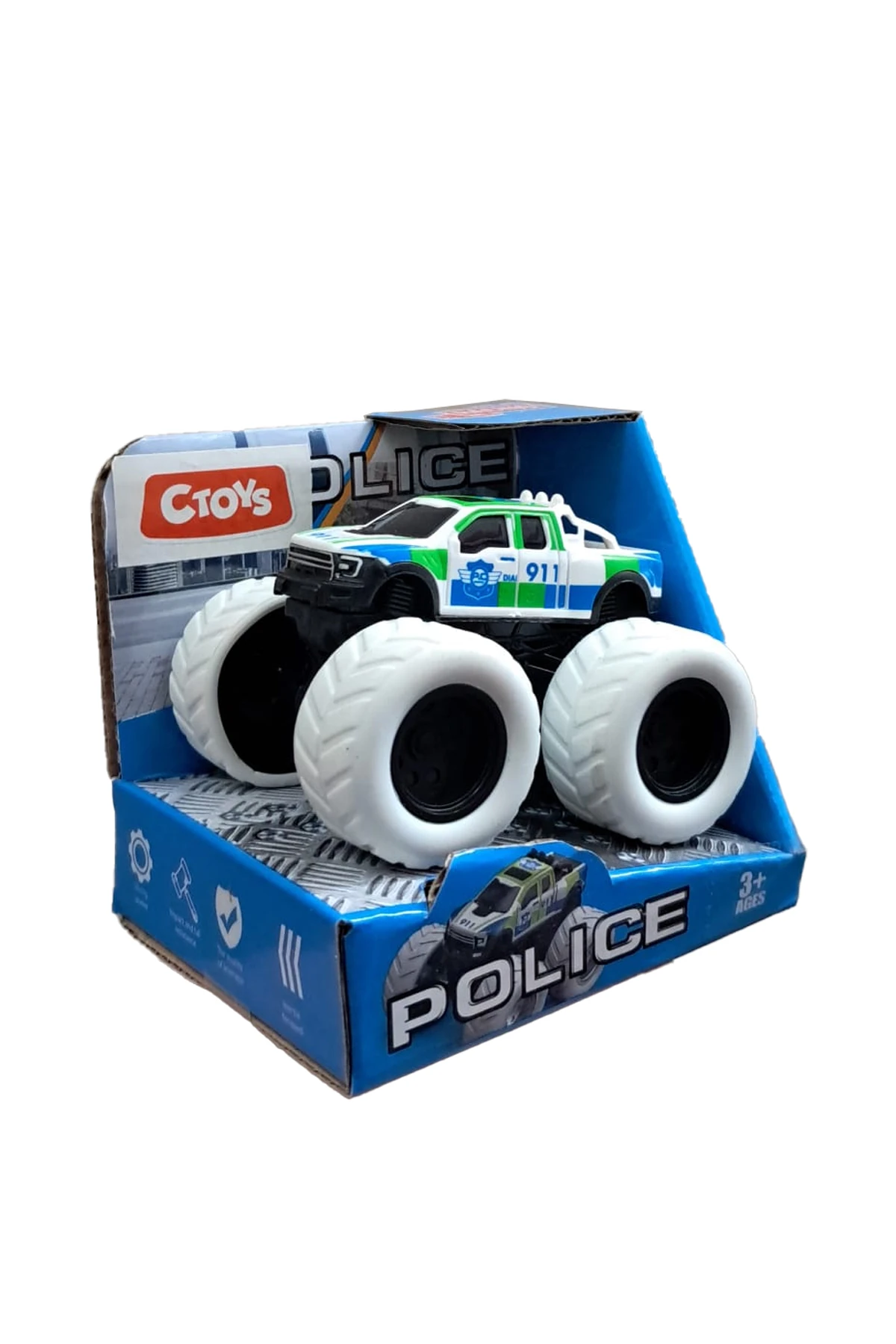 Polis Arazi Aracı Büyük Tekerlekli 1:32 (Kmp.(Net))