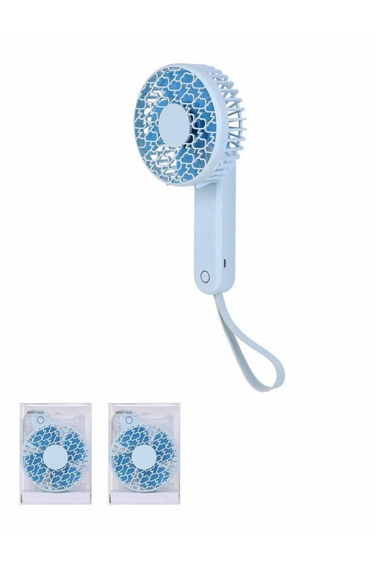 Şarjlı Mini Fan -Mavi
