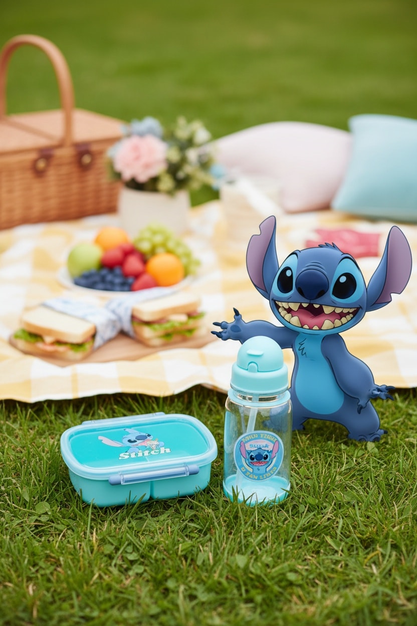 Disney Lilo&Stitch Lisanslı Yemek Kabı ve Suluk Seti