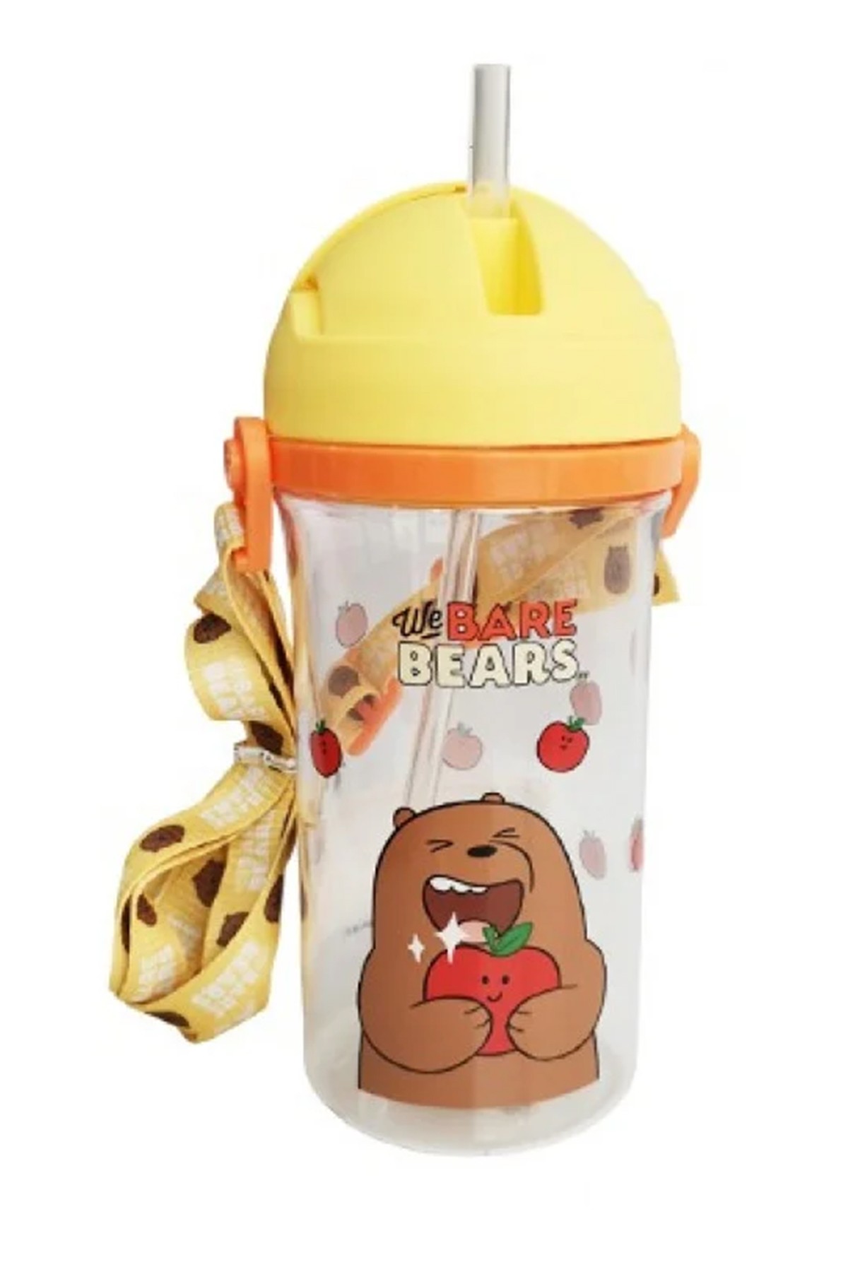 We Bare Bears Lisanslı Taşıma Askılı Suluk (400Ml) - Boz Ayı