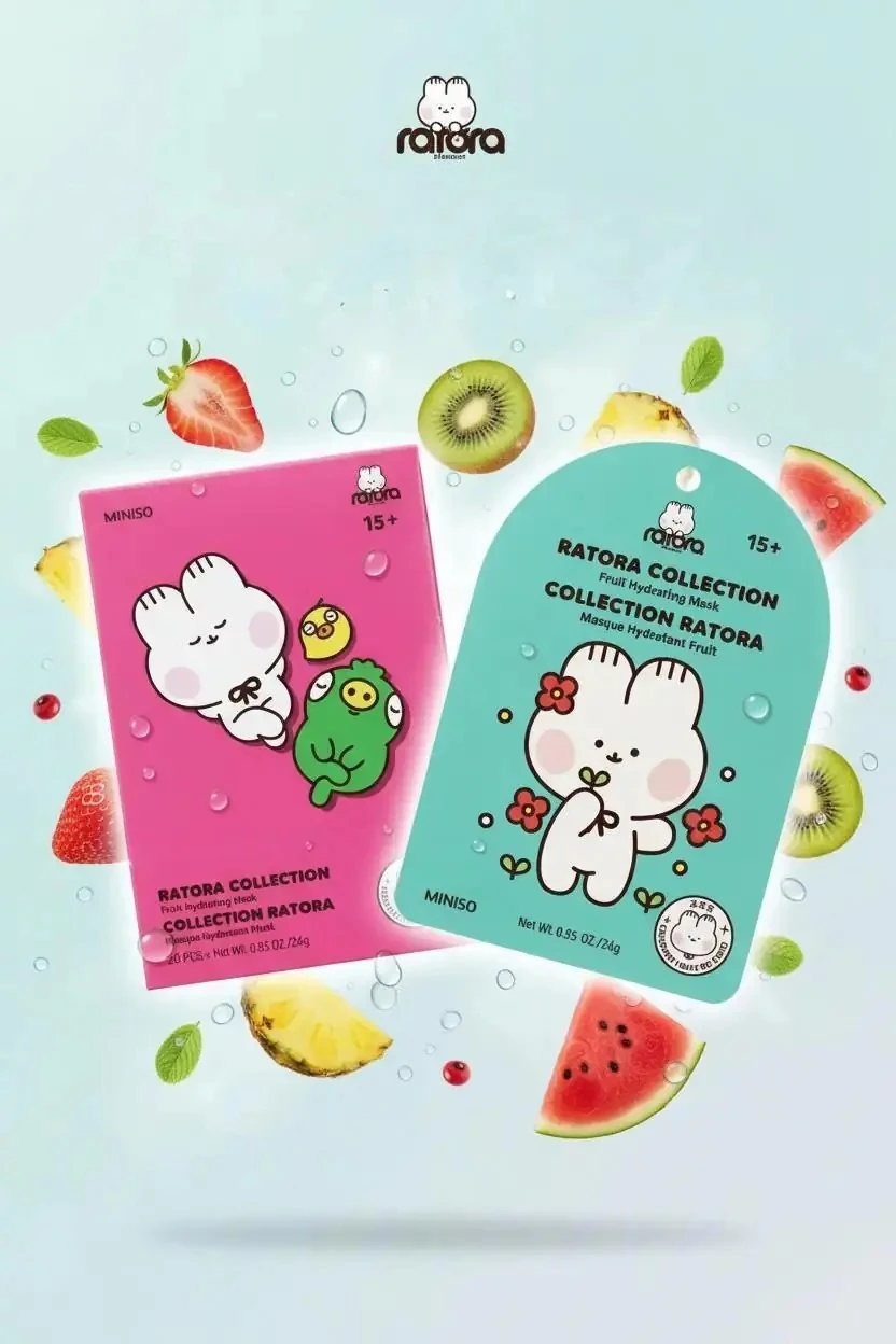 Miniso Lisanslı Ratora Serisi Meyve Özlü Kağıt Yüz Maskesi – Hindistan Cevizi