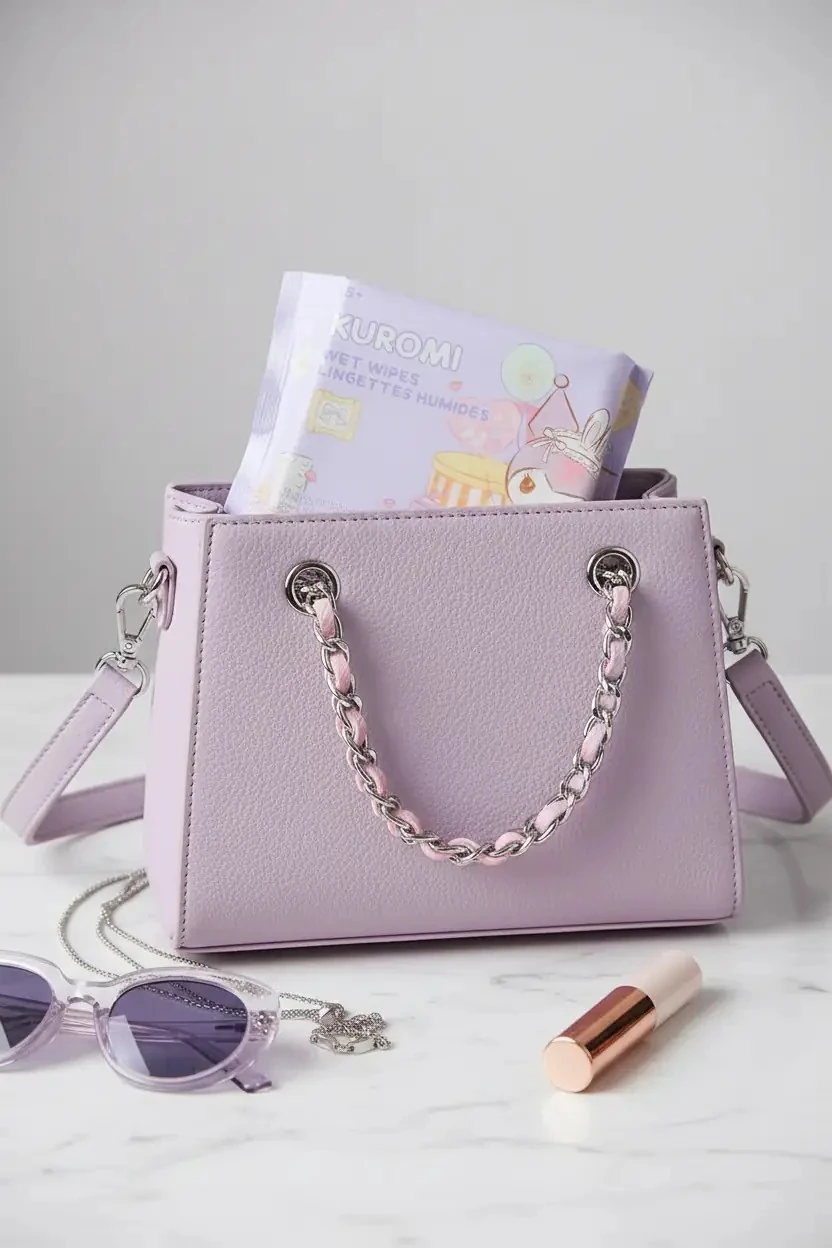 Sanrio Lisanslı Kuromi Islak Mendil (20 Mendil)