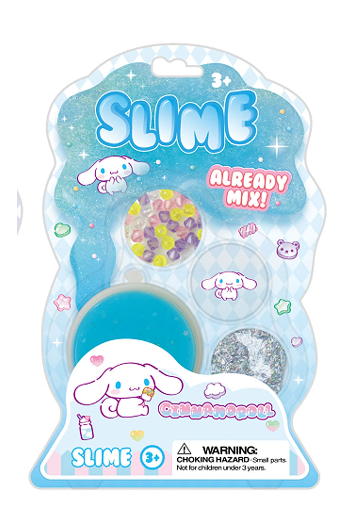 Sanrio Lisanslı Cinnamoroll Tek Renk Slime Set