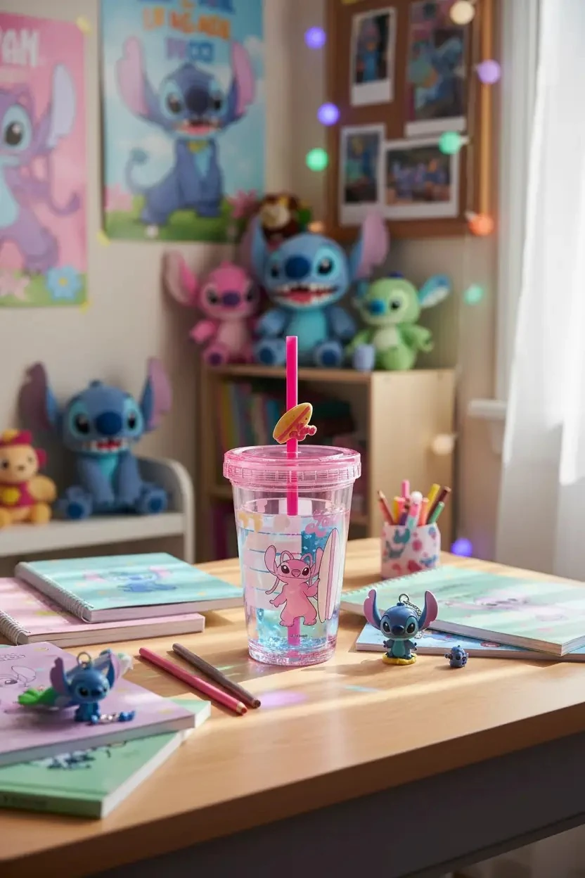 Disney Lilo&Stitch Lisanslı Plastik Su Kabı 320ml (Angel)