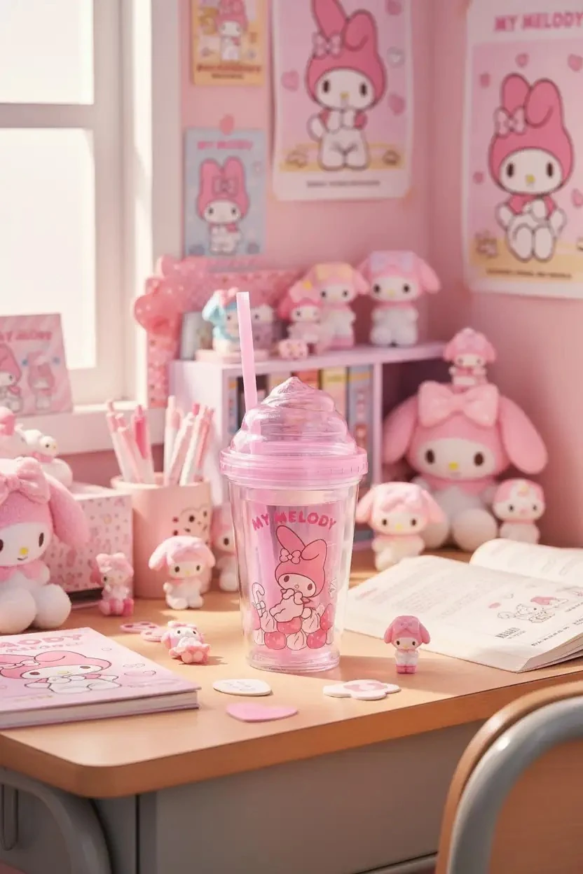 Sanrio Lisanslı Pipetli Plastik Şişe (320Ml) - My Melody