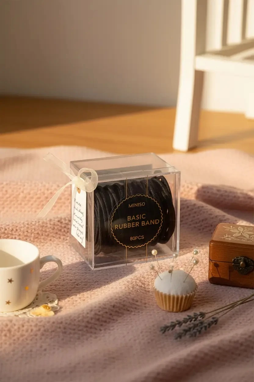 Kutulu Mini Saç Lastiği 80 Adet - Siyah