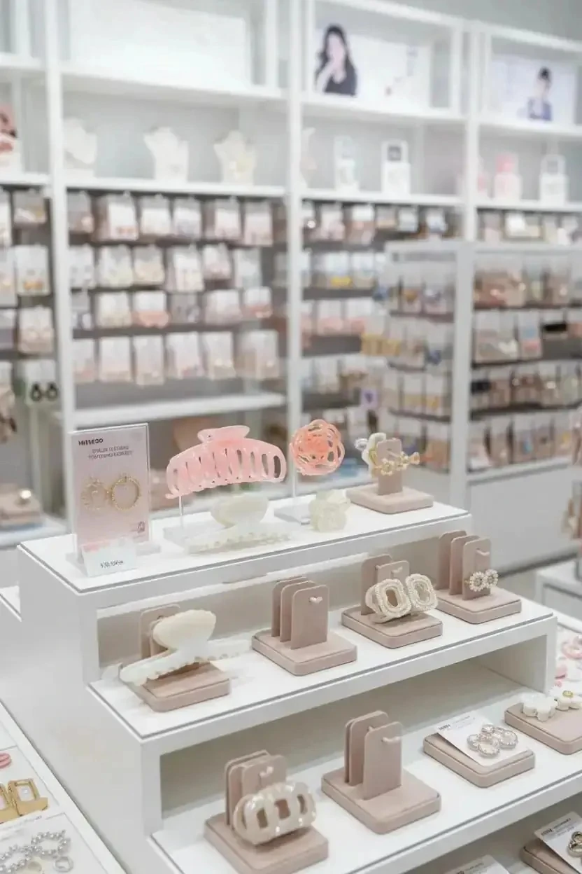 Miniso Lisanslı Çiçek Figürlü 4'lü Kıskaç Toka Seti Pastel Renkler