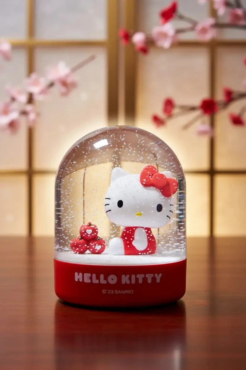 Sanrio Hello Kitty Lisanslı Elma Serisi Dekoratif Gece Lambası – Yumuşak Işıklı