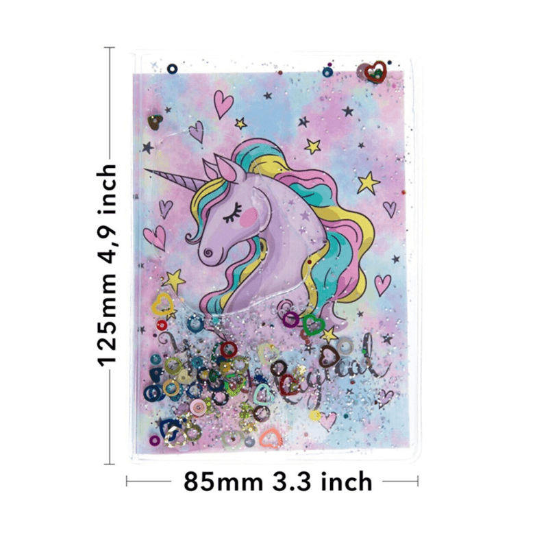 Vuki Unicorn Simli Ve Sulu Kapaklı Rengarenk Sayfalı Mini Defter