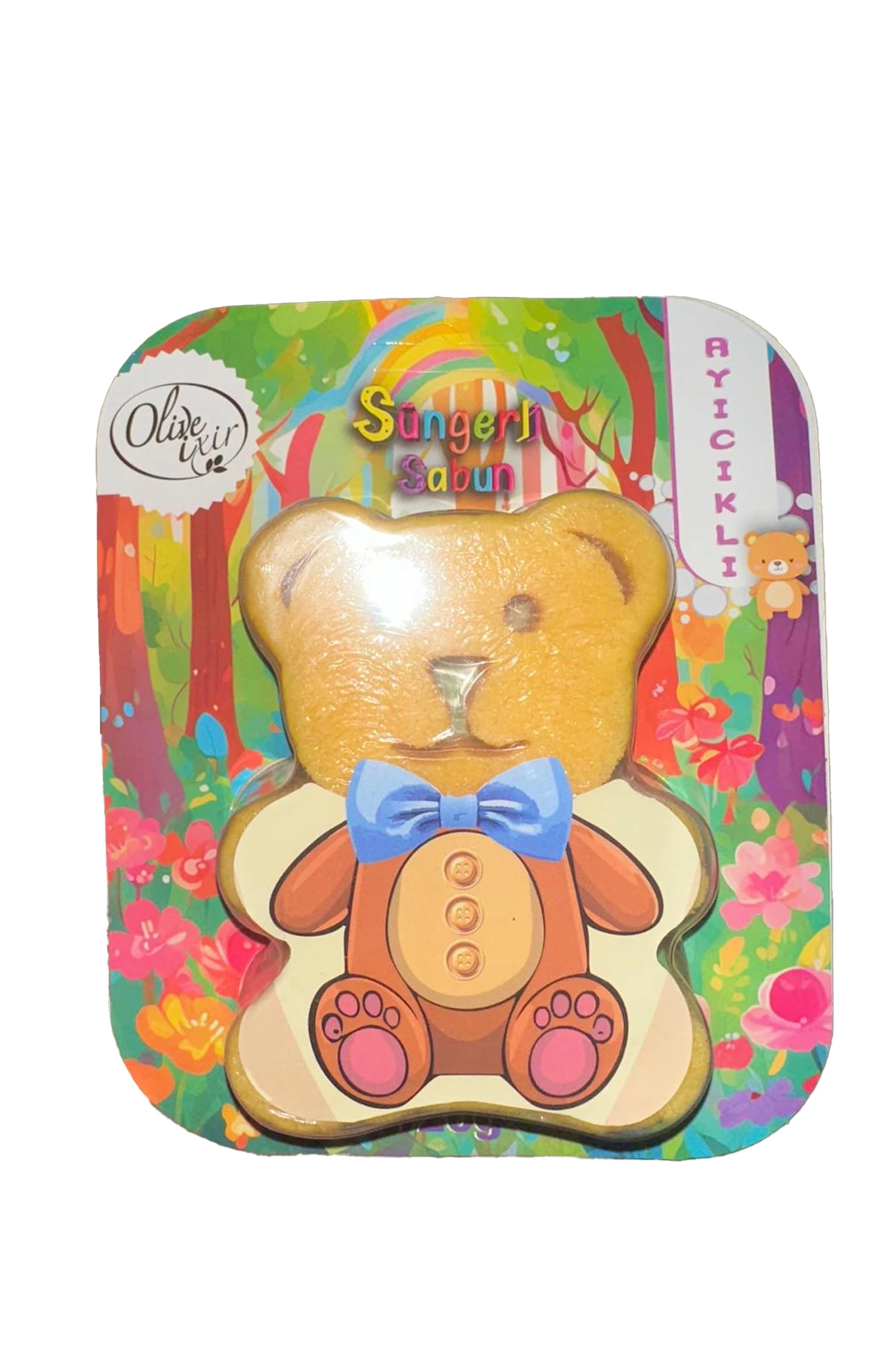 Ayıcık Figürlü Süngerli Sabun