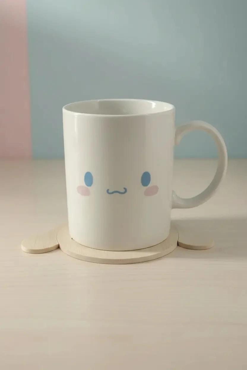 Sanrio Lisanslı Cinnamoroll Seramik Kupa Seti 340 mL – Altlıklı Tasarım