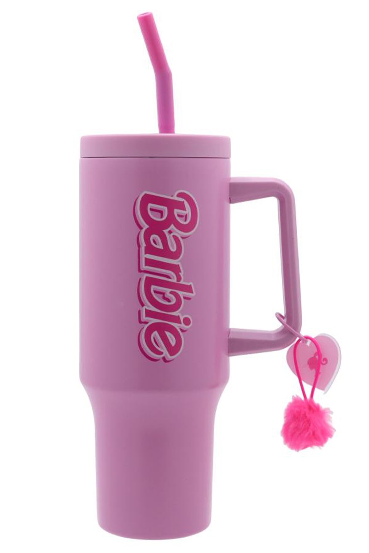 Barbie Lisanslı Pembe Serisi Çift Cidarlı Pipetli Çelik Termos