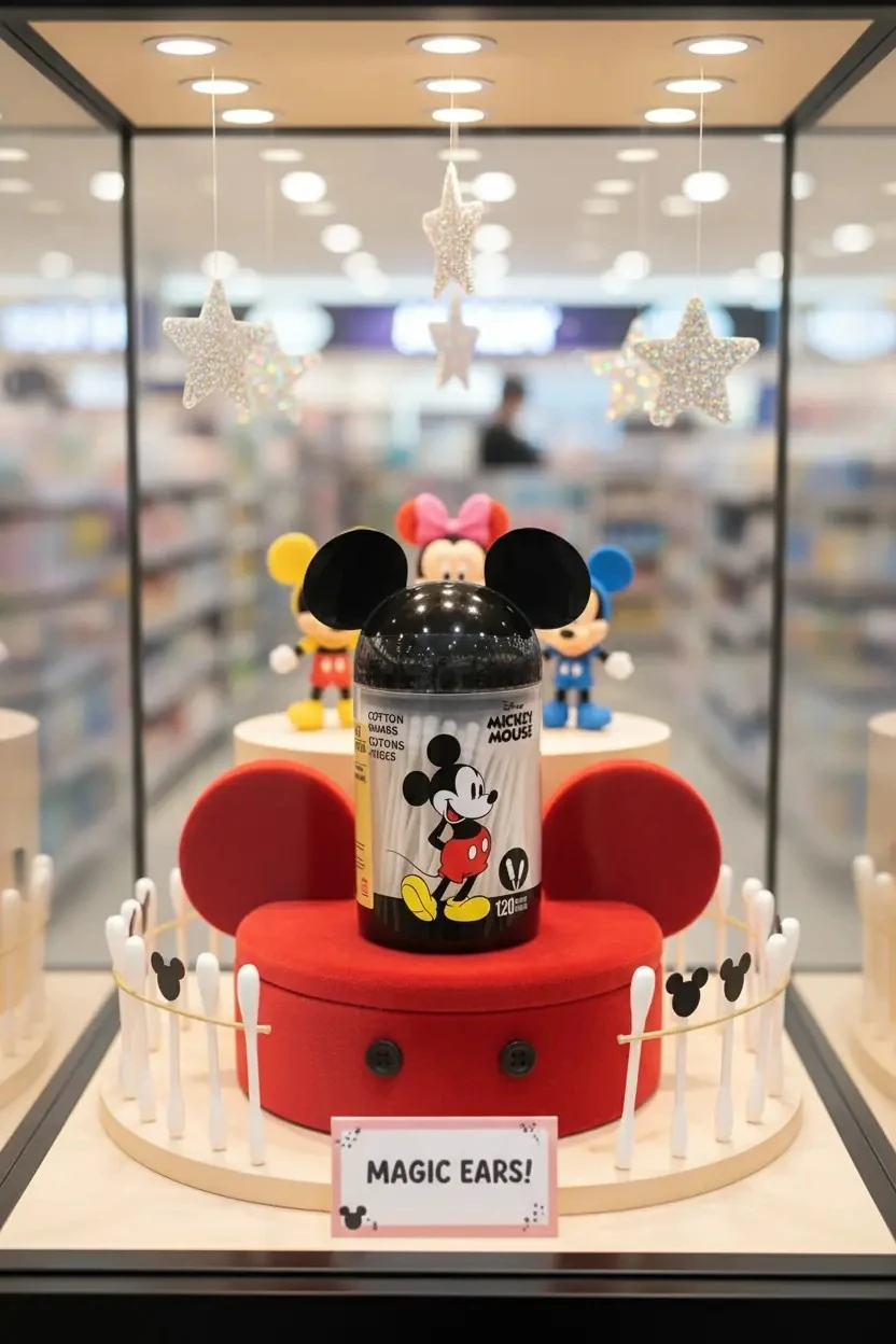 Mickey Mouse Lisanslı Kulak Çubuğu - 120 Adet