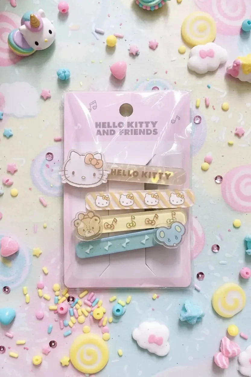 Sanrio Lisanslı Hello Kitty ve Arkadaşları Serisi Saç Klipsi