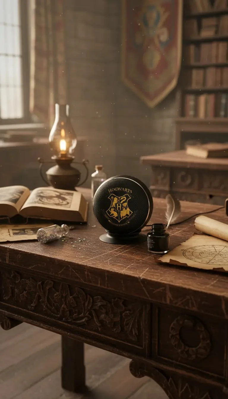 Harry Potter Lisanslı Manyetik Kablosuz Hoparlör – Hogwarts Armalı Güçlü Baslı Bluetooth Hoparlör