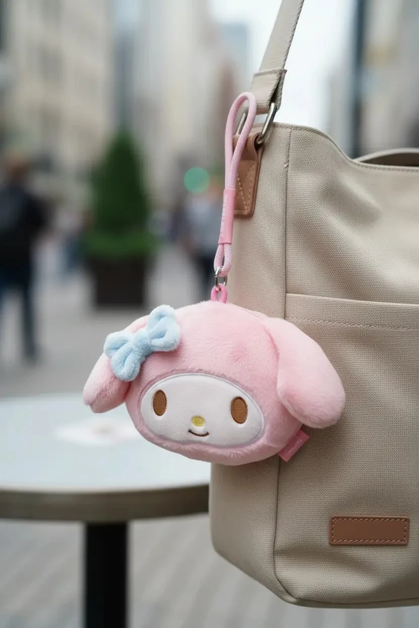 Sanrio Lisanslı My Melody Askılı Peluş Bozuk Para Kesesi