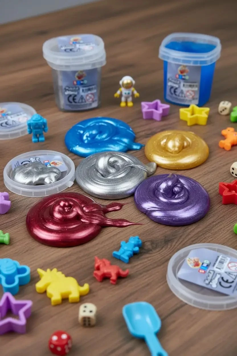 Sino Metalik Slime Oyun Jeli 140 Gr – Esnek Parlak Dokulu Eğlenceli Oyun