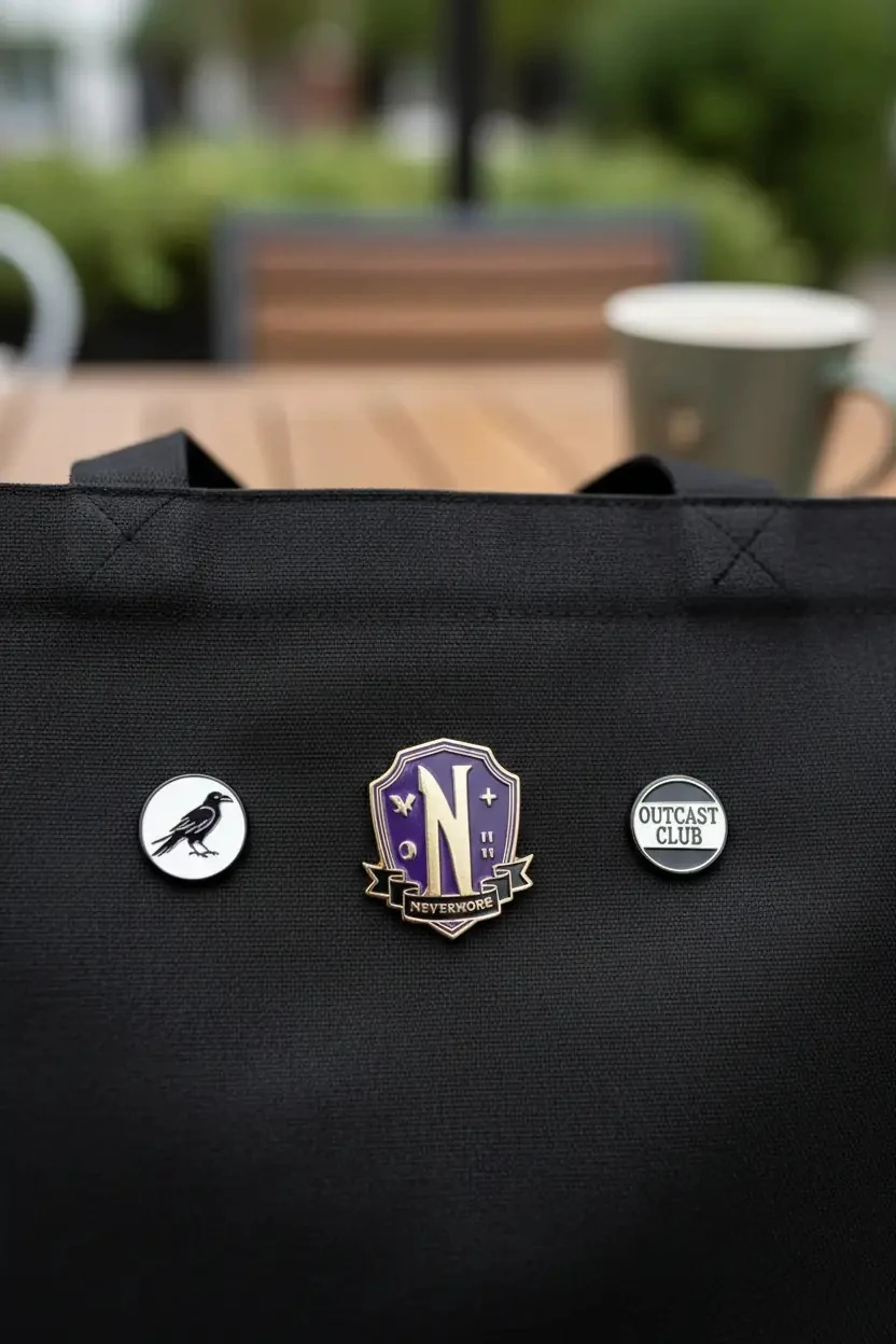 Wednesday Lisanslı Nevermore Rozet