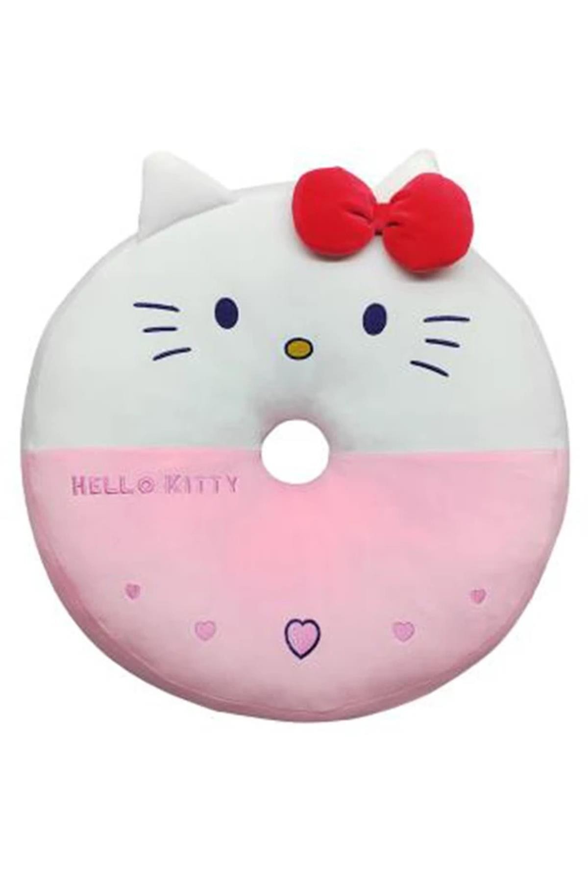 Sanrio Lisanslı Yuvarlak Peluş Yastık - Hello Kitty