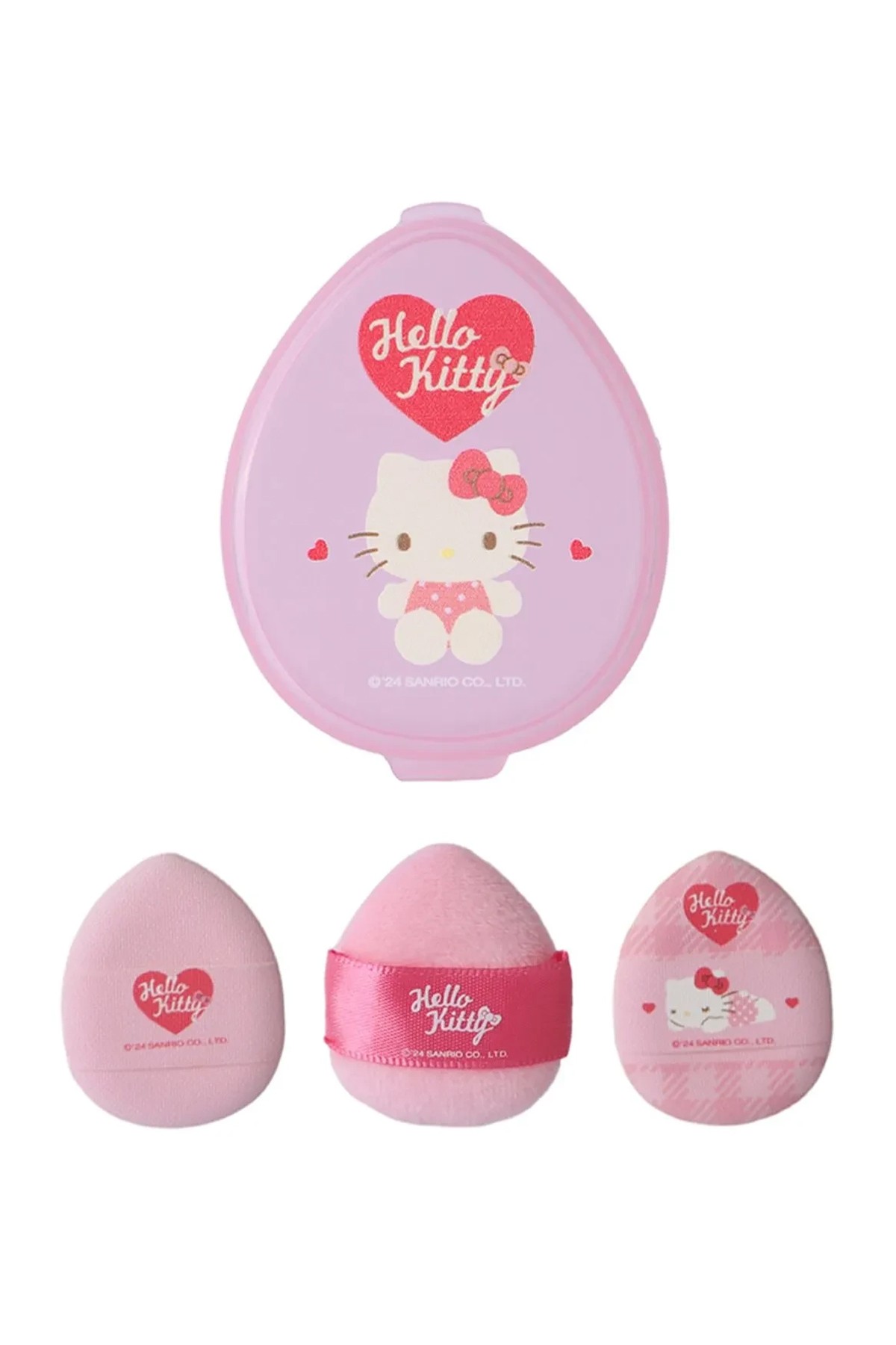 Sanrio Lisanslı Pembe Serisi Mini Parmak Pudra Pufu (3 adet)