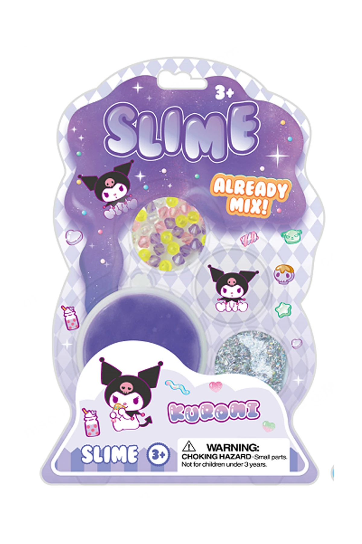 Sanrio Lisanslı Kuromi Tek Renk Slime Set