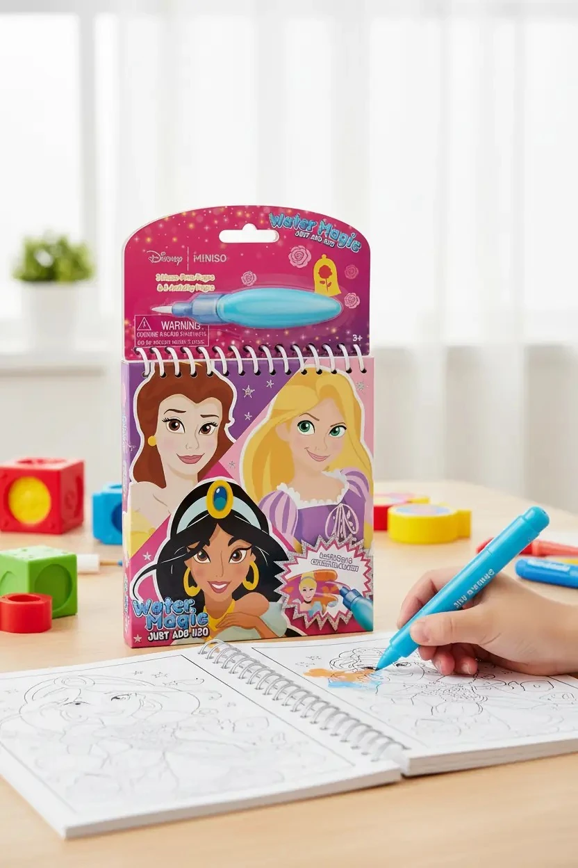 Disney Prenses Lisanslı Su Büyüsü Boyama Seti – Tekrar Kullanılabilir & Temiz