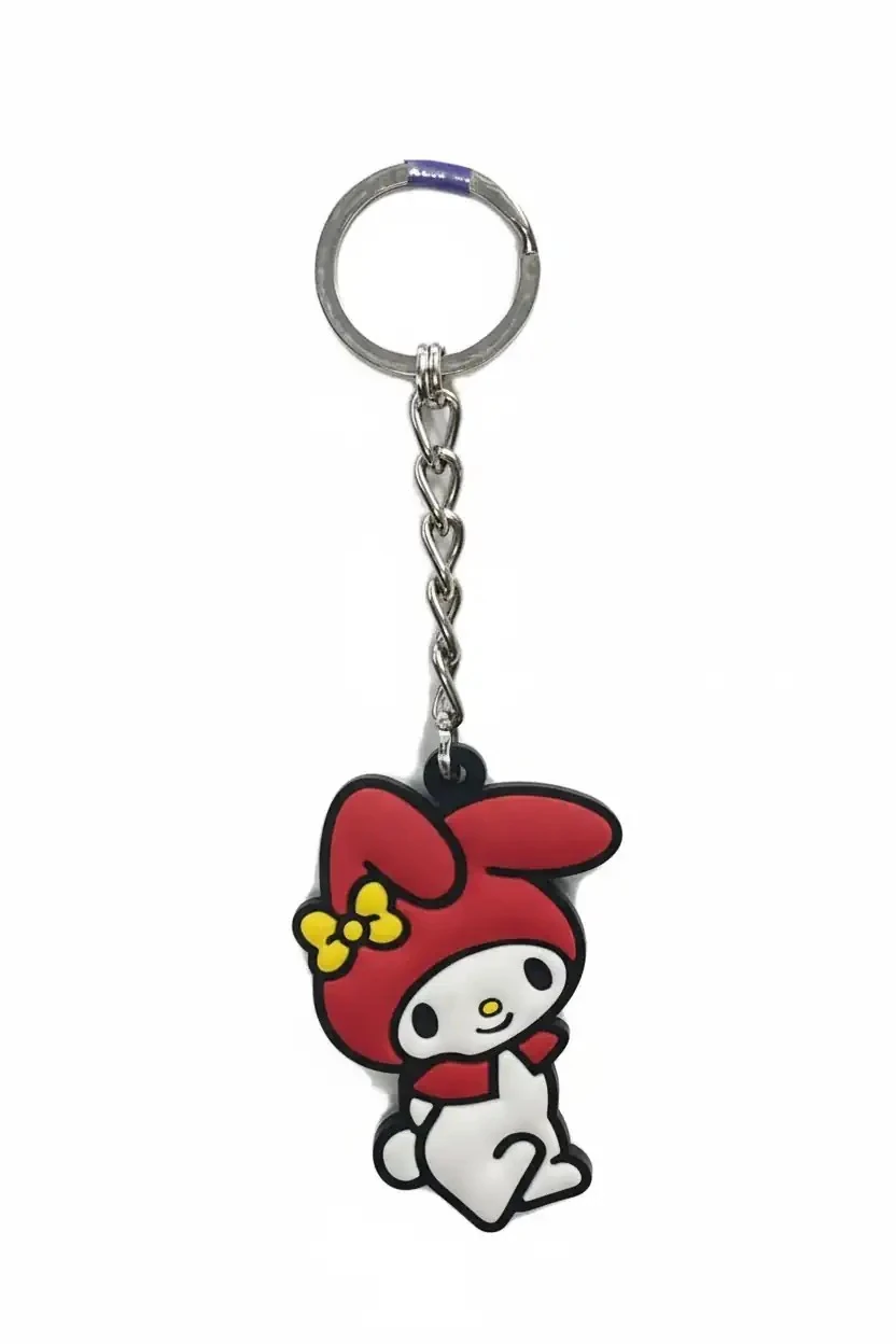 Hello Kitty & Kuromi Zincirli Silikon Anahtarlık - Sevimli ve Şık Bir Aksesuar!