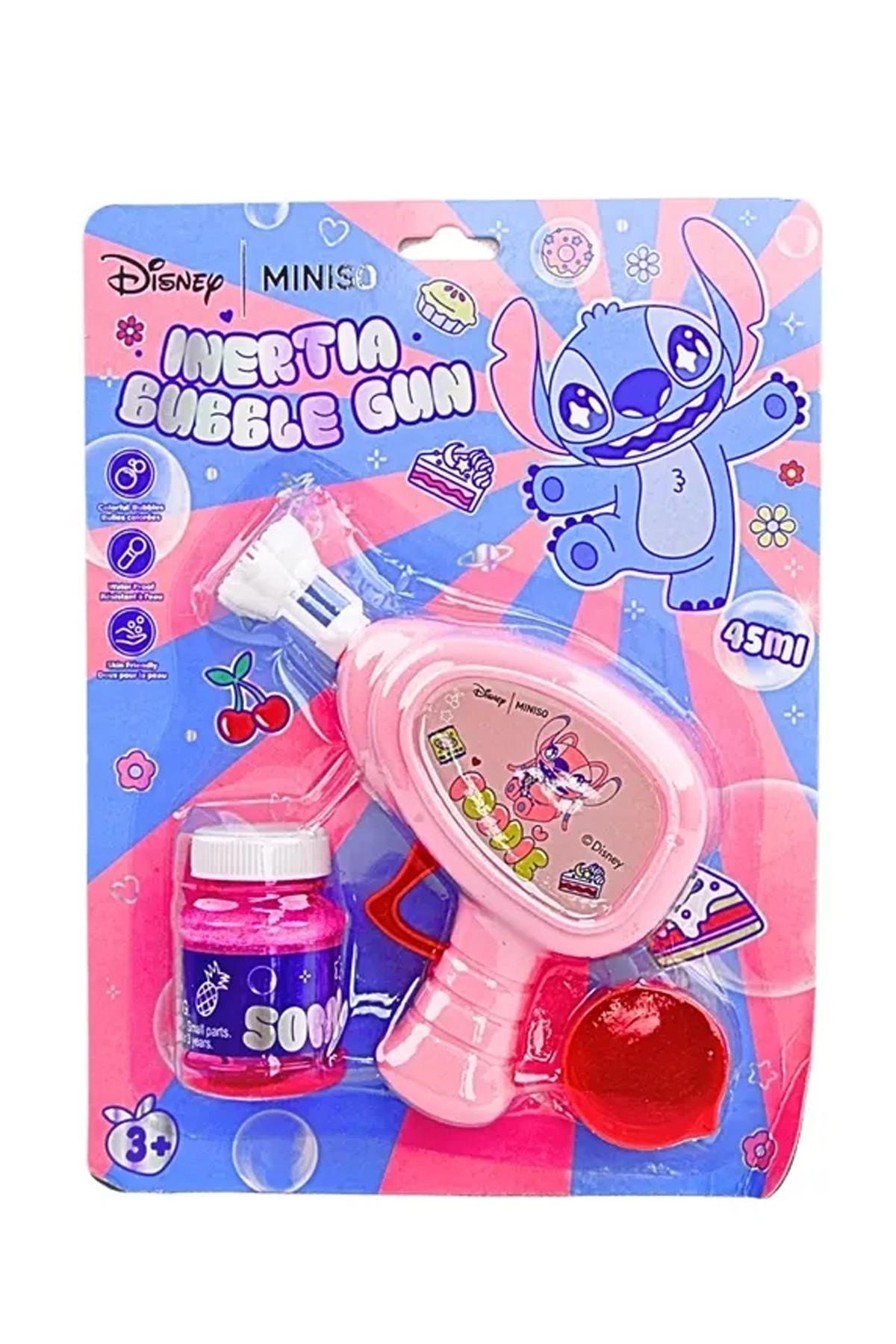 Disney Lilo&Stitch Lisanslı Parti Serisi Sabit Baloncuk Tabancası